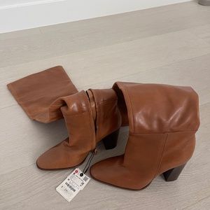 Zara leather boots
